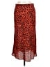 Réalisation 100% Silk Animal Print Red Silk Skirt Size L - photo 2