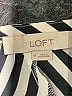 Ann Taylor LOFT 100% Polyester Stripes Black Short Sleeve Blouse Size M - photo 7