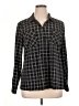 Studio Works Plaid Black Long Sleeve Blouse Size XL - photo 1