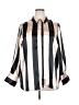 Ava & Viv Stripes Silver 3/4 Sleeve Blouse Size XXL - photo 1