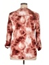 wonderly Tie-dye Burgundy 3/4 Sleeve Blouse Size XL - photo 2