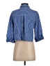 Zara Stripes Blue 3/4 Sleeve Button-Down Shirt Size XS - photo 2