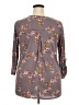 Beacon Floral Purple Gray 3/4 Sleeve Blouse Size 2X - photo 2