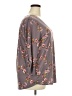 Beacon Floral Purple Gray 3/4 Sleeve Blouse Size 2X - photo 4