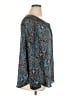 Talbots 100% Polyester Paisley Teal Long Sleeve Blouse Size 1X - photo 4
