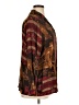 Gianni Animal Print Brown Long Sleeve Blouse Size 14 - photo 4