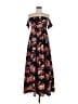 Boohoo 100% Polyester Black Orange Casual Dress Size 6 - photo 1