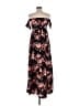 Boohoo 100% Polyester Black Orange Casual Dress Size 6 - photo 2