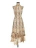 Fate 100% Polyester Paisley Tan Cocktail Dress Size S - photo 1