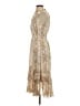 Fate 100% Polyester Paisley Tan Cocktail Dress Size S - photo 5