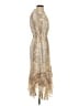 Fate 100% Polyester Paisley Tan Cocktail Dress Size S - photo 4