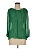 J.Crew Green 3/4 Sleeve Silk Top Size 6 - photo 1