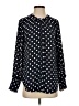 J.Crew 100% Polyester Polka Dots Black Long Sleeve Blouse Size S - photo 1