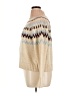 La Vie Rebecca Taylor Chevron-herringbone Tan Wool Pullover Sweater Size XL - photo 5