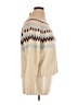 La Vie Rebecca Taylor Chevron-herringbone Tan Wool Pullover Sweater Size XL - photo 4