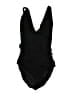 Venus Solid Black One Piece Swimsuit Size 16 - photo 1