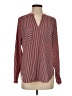 CAbi 100% Polyester Stripes Burgundy Long Sleeve Blouse Size S - photo 1