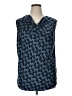 Halogen 100% Polyester Blue Sleeveless Blouse Size XL - photo 1