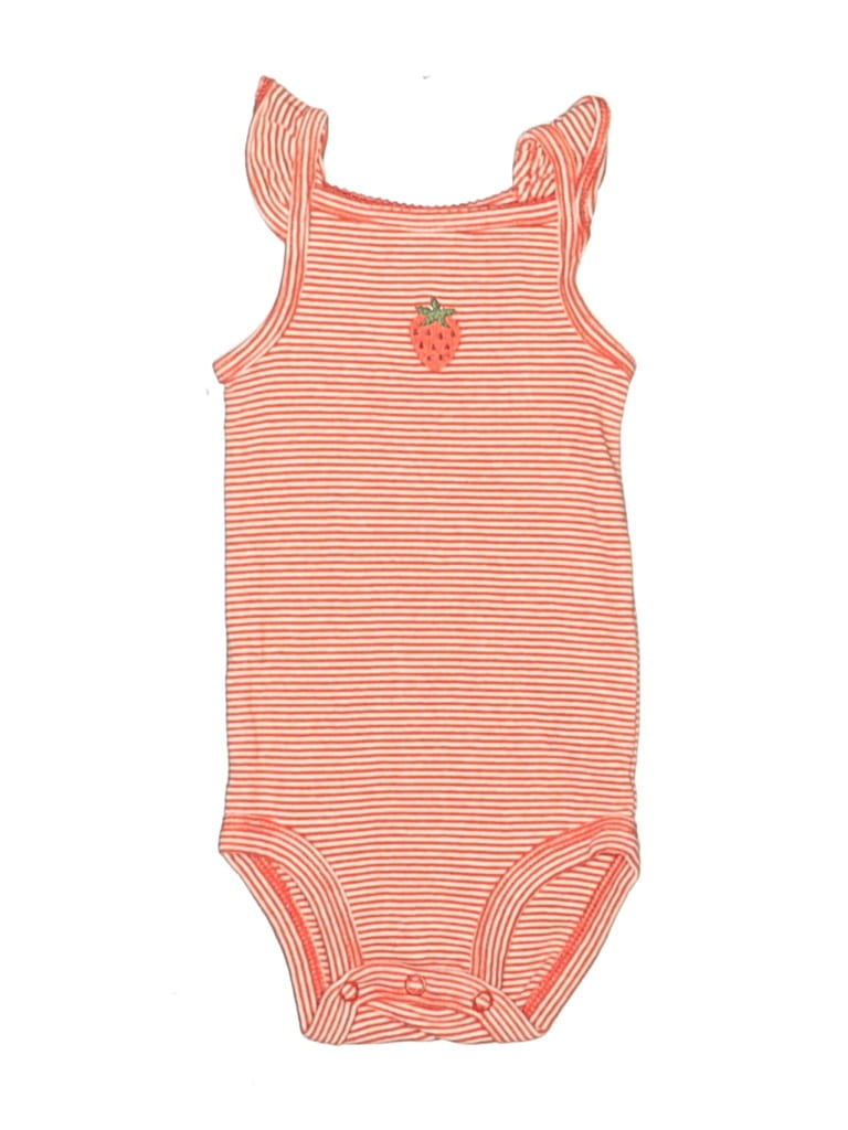 Pre-owned Carter's Babies' Short Sleeve Onesie In Orange