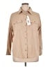 Universal Standard Tan 3/4 Sleeve Button-Down Shirt Size 16 (S) - photo 1