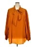 City Chic 100% Polyester Orange 3/4 Sleeve Blouse Size 24 Plus (XXL) - photo 1
