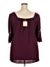 BLOOMCHIC Burgundy 3/4 Sleeve Blouse Size 18 - 20 - photo 2