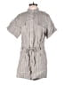 Hevron 100% Linen Stripes Gray Romper Size XS - photo 1
