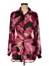 Shein 100% Polyester Floral Burgundy Long Sleeve Blouse Size 6 - photo 1