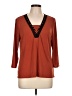 Sunny Leigh Brown 3/4 Sleeve Top Size L - photo 1