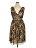 Avenue 100% Polyester Animal Print Gold Cocktail Dress Size 14 Plus - photo 1