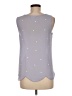 Blu Pepper 100% Polyester Silver Sleeveless Blouse Size M - photo 2