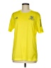 Adidas 100% Polyester Yellow Active T-Shirt Size M - photo 1