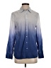 Talbots 100% Cotton Color Block Blue Long Sleeve Button-Down Shirt Size S - photo 1