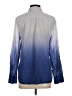 Talbots 100% Cotton Color Block Blue Long Sleeve Button-Down Shirt Size S - photo 2