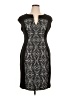 Connected Apparel Graphic Black Cocktail Dress Size 14 - photo 1