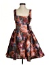 Katia Rae Floral Brown Cocktail Dress Size XS - photo 1