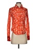 Levi's 100% Cotton Print Orange Long Sleeve Blouse Size S - photo 1