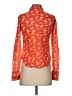 Levi's 100% Cotton Print Orange Long Sleeve Blouse Size S - photo 2