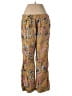 Per Se Floral Gold Linen Pants Size M - photo 2