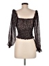No Frills 100% Polyester Black 3/4 Sleeve Blouse Size M - photo 2