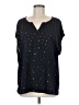 Papermoon Stars Black Short Sleeve Blouse Size M - photo 1