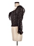 No Frills 100% Polyester Black 3/4 Sleeve Blouse Size M - photo 5