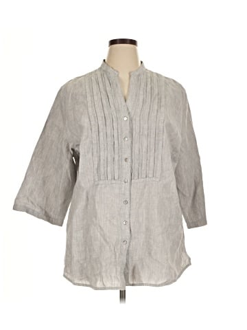 Ruby Rd. 3/4 Sleeve Button-Down Shirt (view 1)