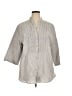 Ruby Rd. 100% Linen Gray 3/4 Sleeve Button-Down Shirt Size 1X - photo 1