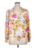 NANETTE Nanette Lepore 100% Polyester Floral Yellow Long Sleeve Blouse Size XL - photo 1