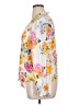 NANETTE Nanette Lepore 100% Polyester Floral Yellow Long Sleeve Blouse Size XL - photo 5