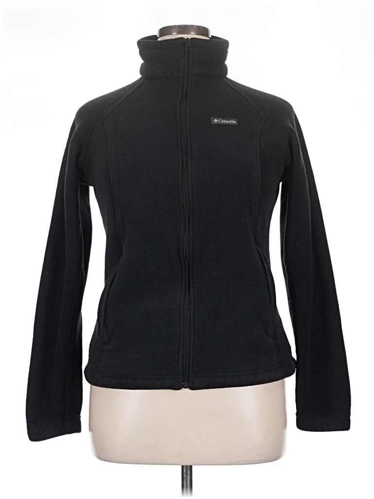 Pre-owned Columbia Fleece Jacket In Black