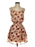 Xhilaration 100% Polyester Floral Orange Casual Dress Size XS - photo 1