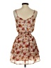 Xhilaration 100% Polyester Floral Orange Casual Dress Size XS - photo 2