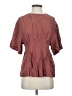 Shein Brown Short Sleeve Blouse Size 2 - photo 1